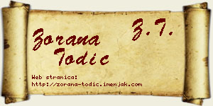 Zorana Todić vizit kartica